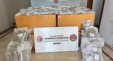 Mersin Limanı'nda konteynerde 587 kilo esrar ele geçirildi