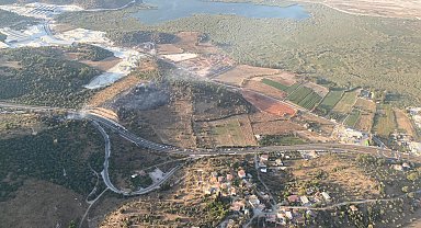 Milas'ta zirai alandaki yangın söndürüldü