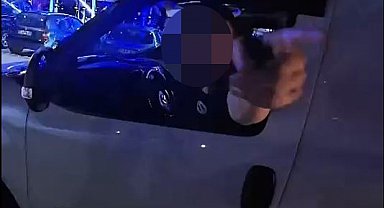 Motosiklet sürücüsüne saldırmaya kalkışan şüpheliye gözaltı