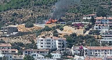 Muğla'da maki yangınında 1,5 dönüm alan zarar gördü