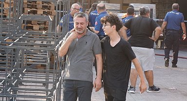 Otel ekipmanlarının bulunduğu depoda çıkan yangın, 2 saatte söndürüldü