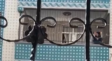 Şanlıurfa'da kadına şiddet kamerada