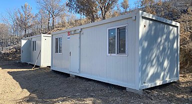 Silifke'de yangınzedeler için konteynerler kuruluyor