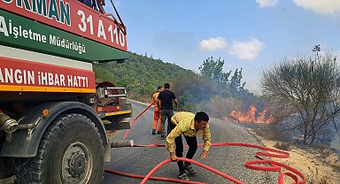 Suriye sınırında çıkan orman yangını kontrol altına alındı