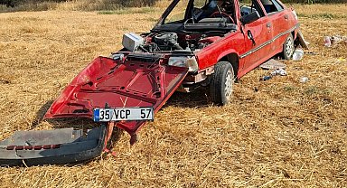 Takla atan otomobilin sürücüsü öldü