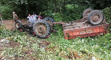 Takla atan traktörünün altında kalan sürücü öldü