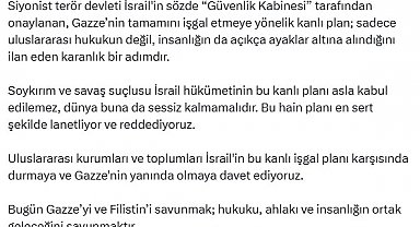 TBMM Başkanı Kurtulmuş: İsrail'in Gazze'yi işgal planını reddediyoruz