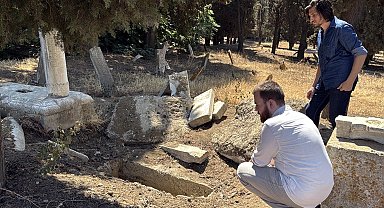 Tekirdağ'da defineciler, 18'inci yüzyıla ait mezarı tahrip etti