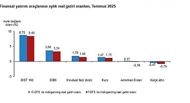 TÜİK: Aylık en yüksek reel getiri BIST 100 endeksinde oldu