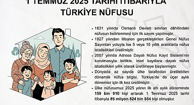 TÜİK: Türkiye nüfusu, 85 milyon 824 bini geçti
