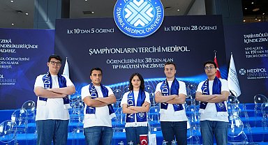 YKS'de ilk 100'e giren 28 öğrenci, İstanbul Medipol Üniversitesi'ni tercih etti