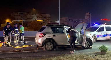 Yol ortasına otururken otomobil çarptı; kurtarılamadı