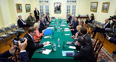 Zelenskiy, ABD'de Avrupalı liderlerle bir araya geldi