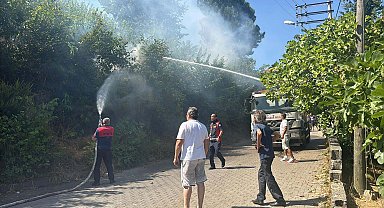 Zonguldak'ta ağaçlık alanda çıkan yangın söndürüldü