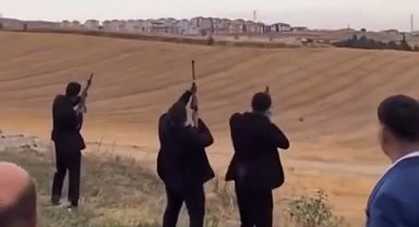 'Gelin alma'da av tüfeği ve tabancayla havaya ateş açtılar