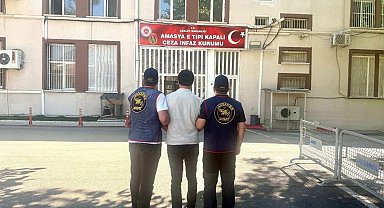 Amasya'da 10 yıl hapis cezası bulunan hükümlü yakalandı