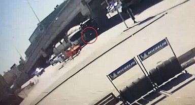 Ankara'da beton mikserinin çarptığı yaya öldü; kaza kamerada