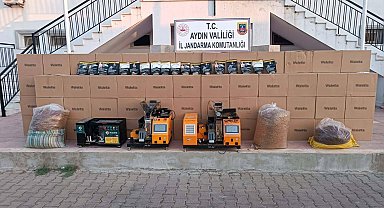 Aydın'da 1,2 milyon TL'lik kaçak tütün ve makaron ele geçirildi