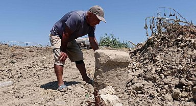 Aydın'daki Taşköprü'de temizlik sırasında tarihi parça bulundu