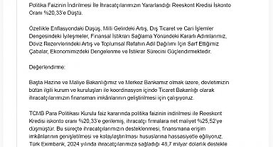 Bakan Bolat: Sarf ettiğimiz çabalar ekonomimizdeki dengelenme ve istikrarı güçlendirmektedir