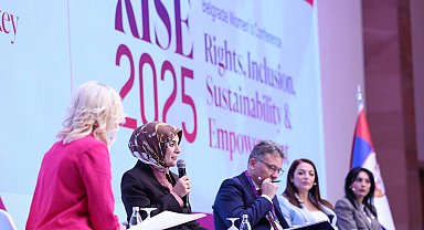 Bakan Göktaş, Belgrad Kadın Konferansı kapsamında düzenlenen panele katıldı