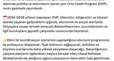 Bakan Işıkhan: OVP ile istihdam ve büyüme oranlarında daha yüksek seviyelere ulaşacağız