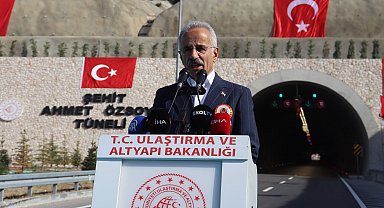 Bakan Uraloğlu, Şehit Ahmet Özsoy Tüneli'nin açılışını yaptı