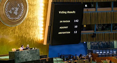 BM Genel Kurulu'nda Filistin'de iki devletli çözümün uygulanmasına ilişkin tasarı kabul edildi