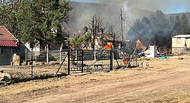 Bolu'da, yayladaki yangında 12 yapı kullanılamaz hale geldi