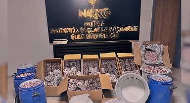 Bursa'da 300 bin uyuşturucu hap ele geçirildi