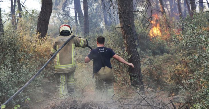 Büyükşehir'den Gündoğdu yangını seferberliği
