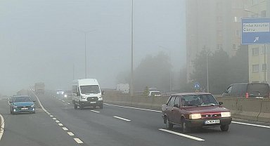 Çorlu'da eğitim uçuşlarına sis engeli