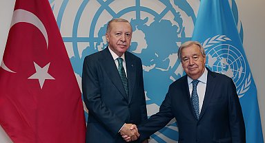 Cumhurbaşkanı Erdoğan, BM Genel Sekreteri Guterres ile bir araya geldi