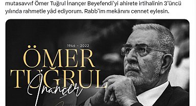 Cumhurbaşkanı Erdoğan, mutasavvıf İnançer'i andı