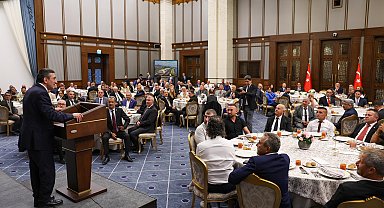 Cumhurbaşkanı Yardımcısı Yılmaz, KKTC'den gelen muhtarları ağırladı