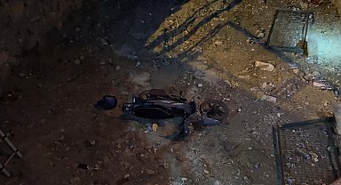 Dere yatağına uçan motosikletin sürücüsü ağır yaralandı