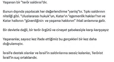 Destici: İsrail'in Katar'a saldırısı bir terör eylemidir