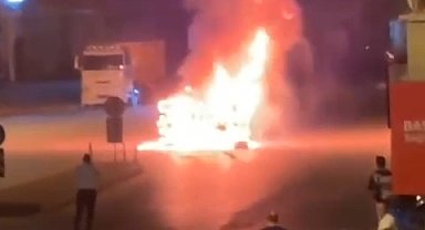 Devrilip alev alan UTV'nin sürücüsü öldü