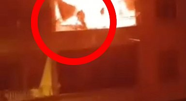 Diyarbakır'da ev yangını; babanın çocuğunu kurtarmaya çalıştığı anlar kamerada