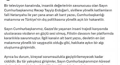 Duran: Cumhurbaşkanımız'ı, Netanyahu ile yan yana anan alt bant yazısı, açık bir hakarettir
