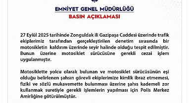 EGM'den Zonguldak'taki polise mukavemete yönelik açıklama
