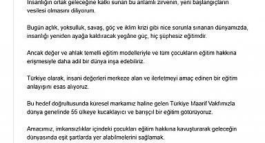 Emine Erdoğan, 5'inci Lider Eşleri Zirvesi'ne video mesaj gönderdi
