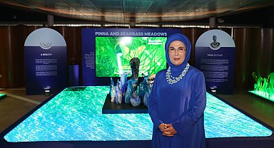 Emine Erdoğan, New York'taki 'Sıfır Atık Mavi-Damla Damla' Sergisi'nin açılışına katıldı