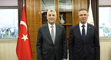 Filistin Büyükelçisi Mustafa'dan Bakan Bolat'a veda ziyareti