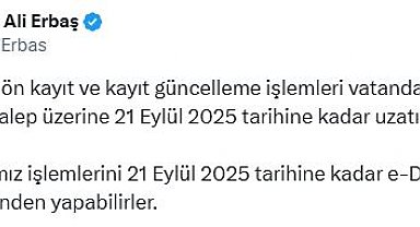 Hac ön kayıt ve kayıt güncelleme işlemleri, 21 Eylül'e uzatıldı