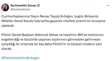 İletişim Başkanı Duran: Cumhurbaşkanımız tarihe geçecek bir konuşma yapacak