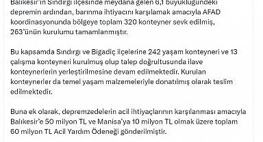 İletişim Başkanlığı: Depremzedelere konteyner verilmediği iddiaları gerçeği yansıtmıyor