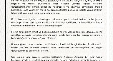 İstanbul - Beykoz Belediye Başkan Vekili Gürzel, CHP'den istifa ettiğini açıkladı