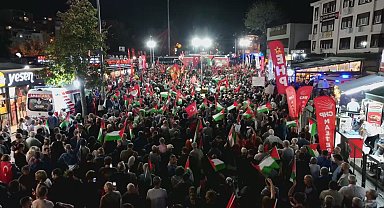 İstanbul - Eyüpsultan'da 4 partinin katıldığı 'Filistine Destek' mitingi düzenlendi