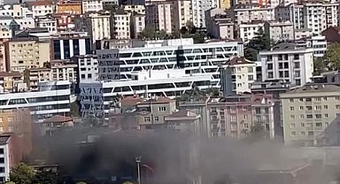 İstanbul - Kağıthane'de iş yerinde yangın-1